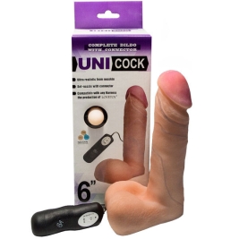 Фаллос-насадка с вибрацией Unicock 6"