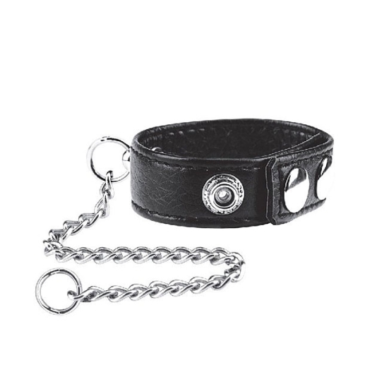 Поводок на пенис Snap Cock Ring With 12" Leash